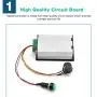 DC 6-60V 12V 24V 36V 48V 30A PWM DC Motor Speed Controller (PWM) Speed Adjustable Stepless Governor Regulator, Motor Speed Controller with Start Stop Switch