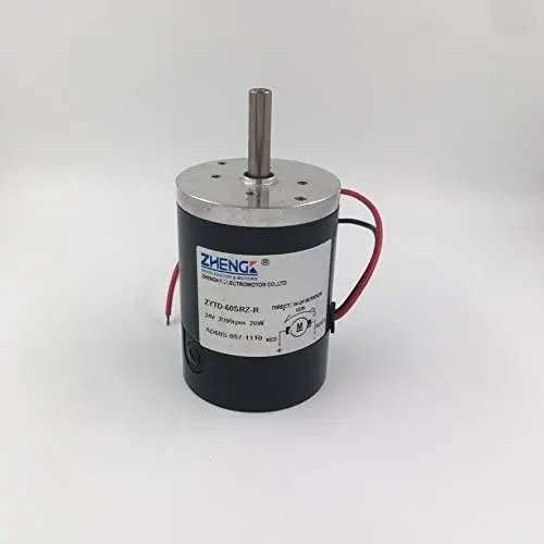 MotoRong ZYTD-60SRZ PMDC High Speed 2000/3000/4000rpm Permanent Magnet 24V 48V DC Motor (24V, 2000rpm)