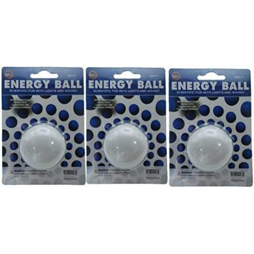 Universal Specialties 3 Pack Energy Ball Scientific Fun Learning Toys About Conductivity Connectivity Electrodes Electricity Currents Science Balls and Circuits Kit Tester Lab Class School Cool
