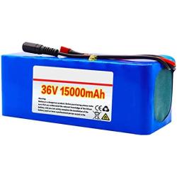 YUWYP 36V 15Ah 500W 10S4P High Power Capacity 42V 18650 Lithium Battery Pack e-Bike Electric car Bicycle Motor Scooter 20A+BMS+Charger