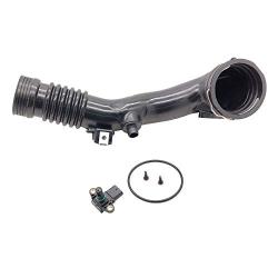 OKAY MOTOR Air Turbo Induction Pipe Rear Duct w/Sensor for 2011-2017 BMW 535i 640i 740i X5 X6 3.0L N55 13717609811