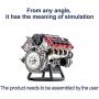 Simulation Dynamic V8 Engine Model, DIY Internal Combustion Engine Model- KIT Version