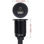 Duttek USB &3.5mm Flush Mount Cable, USB2.0 & 3.5mm Car Mount Flush Cable 3.5mm&USB2.0 AUX Extension Dash Panel Waterproof Mount Cable for Car Boat and Motorcycle 1M/3.3Feet