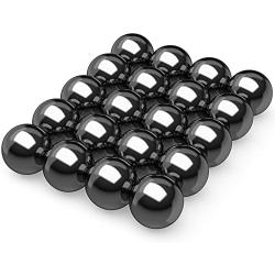 Anzmtosn DIY Science Kit Large Magnets 20 PCS Hematite Magnetic Stones, Neat Polished Magnets for Home Office Kids, Refrigerator Or Neat Party Gift, Metal Black