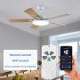 Smart WiFi Ceiling Fan Remote Control Kit with Light Dimming, Universal Fan Speed Light Dimmer Switch Wifi Controller Works with Alexa Google Phone APP Control, 53T Remote 28R Receiver Kit Replacement