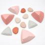JumpOff Jo Rocksteady Plus Balance Blocks and Puddle Jumper Stones for Kids, Promotes Balance & Coordination, 12 Pieces Total, Desert Rose