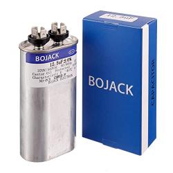BOJACK 12.5 uF ±6% 12.5 MFD 370V/440V CBB65 Oval Run Start Capacitor for AC Motor Run or Fan Start and Cool or Heat Pump Air Conditione