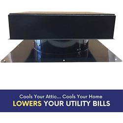 20-Watt Solar Attic Fan (Grey) with Thermostat / Humidistat (20 x 20 x 11 IN) - Brushless Motor – Hail and Weather Resistant Solar Vent Fan – Solar Powered Attic Fan for Homes - by Remington Solar