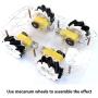Mecanum Wheel Robot Kit 4WD Omnidirectional Wheels Smart Robot Car Chassis Kit