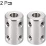uxcell 6mm to 6mm Bore Rigid Coupling Set Screw L22XD14 Stainless Steel,Shaft Coupler Connector,Motor Accessories,2pcs