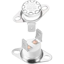 uxcell KSD301 Thermostat 150°C/302°F 10A Normally Closed N.C Adjust Snap Disc Temperature Switch 2pcs