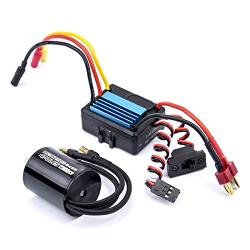 2435 4800KV 4P Sensorless Brushless Motor + 25A Brushless ESC Electric Speed Controller for 1/18 1/16 RC Car Truck
