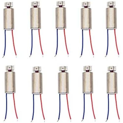 10 Pcs DC Vibration Motor 3V 11000RPM Powerful Small Electric Motor 2 Wires Miniature Micro Vibrating Motor