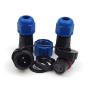 SD13 2pin Waterproof Power Connector, φ13mm 10A 380V High Voltage 1865mm Male Female Circular Power LED Connector Plug(Female)-Socket(Male) (2pin, Direct Plug x 3set)