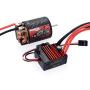 DollaTek 540 13T Brushed Motor 5-Slot RC Car Motor with 60A Brushed ESC Waterproof 6V/2A SBEC and and Programming Card Combo Set for 1/10 RC Crawler