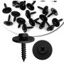 20Pcs Metal Black Car Screw Body Bumper Hood Retainer Clips A15100800ux0092