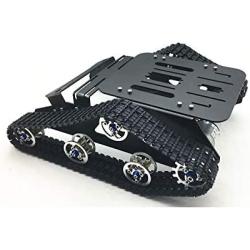 Vehicles-OCS 2018 DIY STEM Education Assembled Smart Car Platform Tracked Robot Metal Aluminium Tank Chassis Powerful Dual DC 12V Motor
