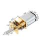 Ruimou DC 6V 100RPM Speed Reduction Motor N20 3mm Shaft Mini Metal Gearwheel Gear Motor with Full Metal Gearbox Micro Electric Motor for DIY Engine Toys(2 Pieces)
