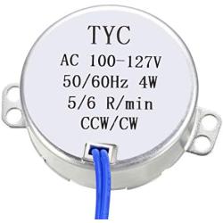 uxcell Metal Gear Electric Synchronous Motor AC 100-127V 5-6RPM 50-60Hz CCW/CW 4W