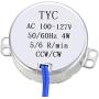 uxcell Metal Gear Electric Synchronous Motor AC 100-127V 5-6RPM 50-60Hz CCW/CW 4W