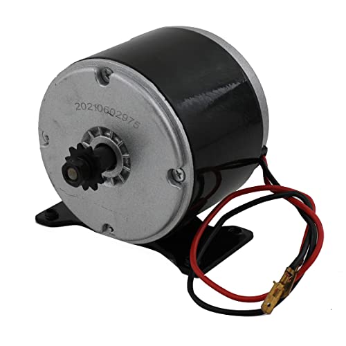 CDZHLTG 24V DC 350W Permanent Magnet Electric Motor Generator Brushed 2700RPM DIY for Wind Turbine PMA Electric Scooter E Bike Drive Speed Control, Black