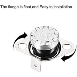 uxcell KSD301 Thermostat 120°C/248°F 10A Normally Closed N.C Adjust Snap Disc Temperature Switch for Microwave Oven Coffee Maker 5pcs