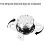 uxcell KSD301 Thermostat 120°C/248°F 10A Normally Closed N.C Adjust Snap Disc Temperature Switch for Microwave Oven Coffee Maker 5pcs