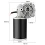 uxcell DC24V 45W 180RPM 3.5N.M Reversible Worm Gear Motor High Torque Speed Reducing Electric Gearbox Motor-JCF63L