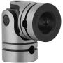 12mm/0.47in Dia Universal Joint, Shaft Coupling Motor Connector Steel Universal Joint 12×23×52mm + 2Pcs Rod +2 Pcs Ring