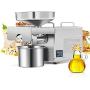 CGOLDENWALL 1500W Commercial Oil Press Machine Oil Extractor Expeller with Intelligent Temperature Controller/Industrial Motor/All Stainless Steel/CE (220V, EU/UK Plug)