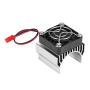 1/10 RC Aluminum Alloy Heat Sink with Cooling Fan for 540/550 / 3650 Motor RC Car (Silver)