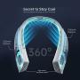 Portable Neck Fan with Headphone Design, Improved for 2021 Bladeless Neck Fan Blue USB Powered Rechargeable Neck Fan for Travel, Sports, Outdoor and Indoor Activit