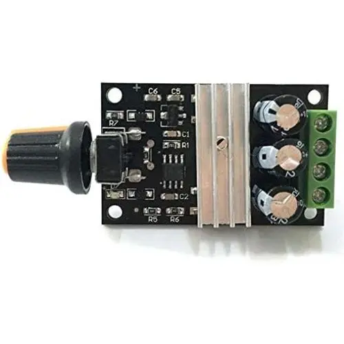 Jinchao-Dc Motor DC 3A 80W PWM Motor, Speed Controller Regulator Adjustable Variable Speed Control, with Potentiometer Switch, Easy to Install