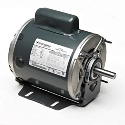 Marathon B315 48YZ Frame Fan and Blower Motor, Single Split Phase, Resilient Ring Mount, Open Drip Proof, Ball Bearing, 5.8/3.1-2.9 amp, 1/3 hp, 1725 RPM, 115/208-230V
