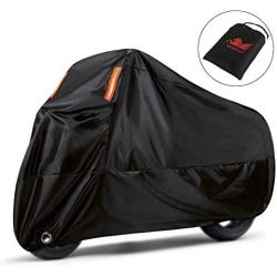 WinPower Outdoor Waterproof Motorcycle Cover Snow Bike Cover Compatible with Harley Davidson Honda Suzuki Kawasaki Yamaha and All Motors, 116 x 43 x 55 inch,4XL