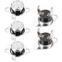 uxcell KSD301 Thermostat 45°C/113°F Normally Open N.O Adjust Snap Disc Temperature Switch for Microwave,Oven,Coffee Maker 5pcs