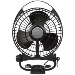 Caframo Bora. 12V Marine Fan. Direct Wire, Low Draw, 5000 Hour Motor Life. Black, 6.5” x 3.0” x 9.5”