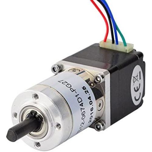 STEPPERONLINE 27:1 Planetary Gearbox Nema 11 Dual Shaft Geared Stepper Motor DIY Robot Camera