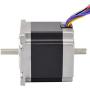 STEPPERONLINE Dual Shaft Nema 23 CNC Stepper Motor 1.26Nm(179oz.in) 8 Wires CNC Mill Router
