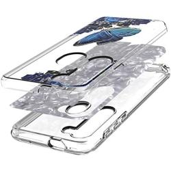 CELZEN - for Motorola Moto G Stylus XT2043, Moto G Power XT2041 (2020 Version) - Embossed Image Phone Case Case - AC6 Blue Butterfly