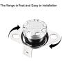 uxcell KSD301 Thermostat 90°C/194°F 10A N.C Adjust Snap Disc Temperature Switch for Microwave,Oven,Coffee Maker 2pcs
