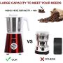 FoundGo 400G Grain Mill Electric Coffee Grinder Multifunction Smash Machine Grinding Machine for Coffee Bean Dry Spices Seeds Cereals Pulverizer Corn Herb Flour Mill with Brush (RED)