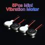 Yetaida DC 3V 10000 RPM Micro Vibration Motors, 5PCS Mini Vibrating Motor Flat Coin Button-Type for Beauty Product, Personal Care, Health Product Equipment, Dental Equipment, Tablet, Pager, Mobile