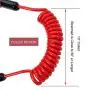 Boat Engine Emergency Stop Switch Safety Lanyard Cord Replacement for Yamaha Jet Ski WaveRunner WaveVenture WaveRaider WaveJammer WaveBlaster FX140 - Replace EW2-68348-00-00, 50 Inch/130 cm Long