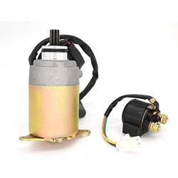Starter Solenoid Relay + Starter Motor for 4-Stroke GY6 Engine 50cc 150cc 200cc 250cc ATV Dirt Bikes Scooters Go Kart Compatible with Taotao SUNL Coolster Baja Roketa 4 Wheelers Moped by BOOTOP