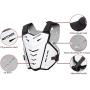 MOTOKER Adult Youth Motocross Chest Protector Riding Armor Vest Dirt Bike Back Protector Motorcycle Racing (White)