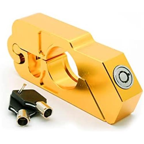 Motorcycle Locks Heavy Duty Anti Theft Adjustable Bike Handlebar Lock for Protection Universal ATV Alloy CNC Handle Throttle Grip Security Lock with 2 Keys,Motorcycle Lock