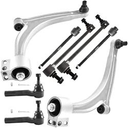 ASTARPRO - 8Pcs Suspension Kits Front Lower Control Arms Inner&Outer Tie Rods Sway Bar Links Replacement for Chevy Malibu Pontiac G6 Saturn Aura