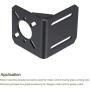 MECCANIXITY Motor Mounting Bracket Steel Motor Holder 54x50x51mm Black for 42 Stepper Motor 2 Pack