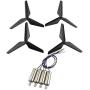 Upgraded Spare Parts Motor Main Blade Propellers Three-Blade Propellers for Syma X5SW X5HW X55 RC Mini Quadcopter Toy (Black)